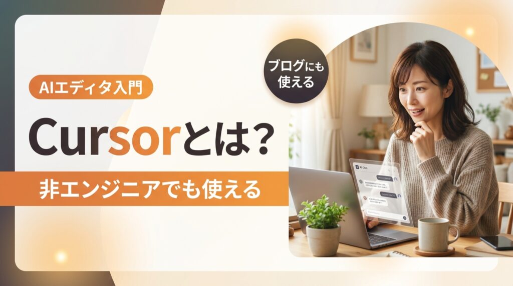 Cursorとは？コードが書けない自分が使い始めて、一番驚いたことのアイキャッチ画像