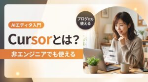 Cursorとは？コードが書けない自分が使い始めて、一番驚いたことのアイキャッチ画像